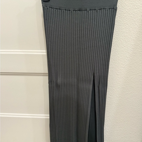 Wilfred army green Ribbed Maxi Skirt - Picture 1 of 2